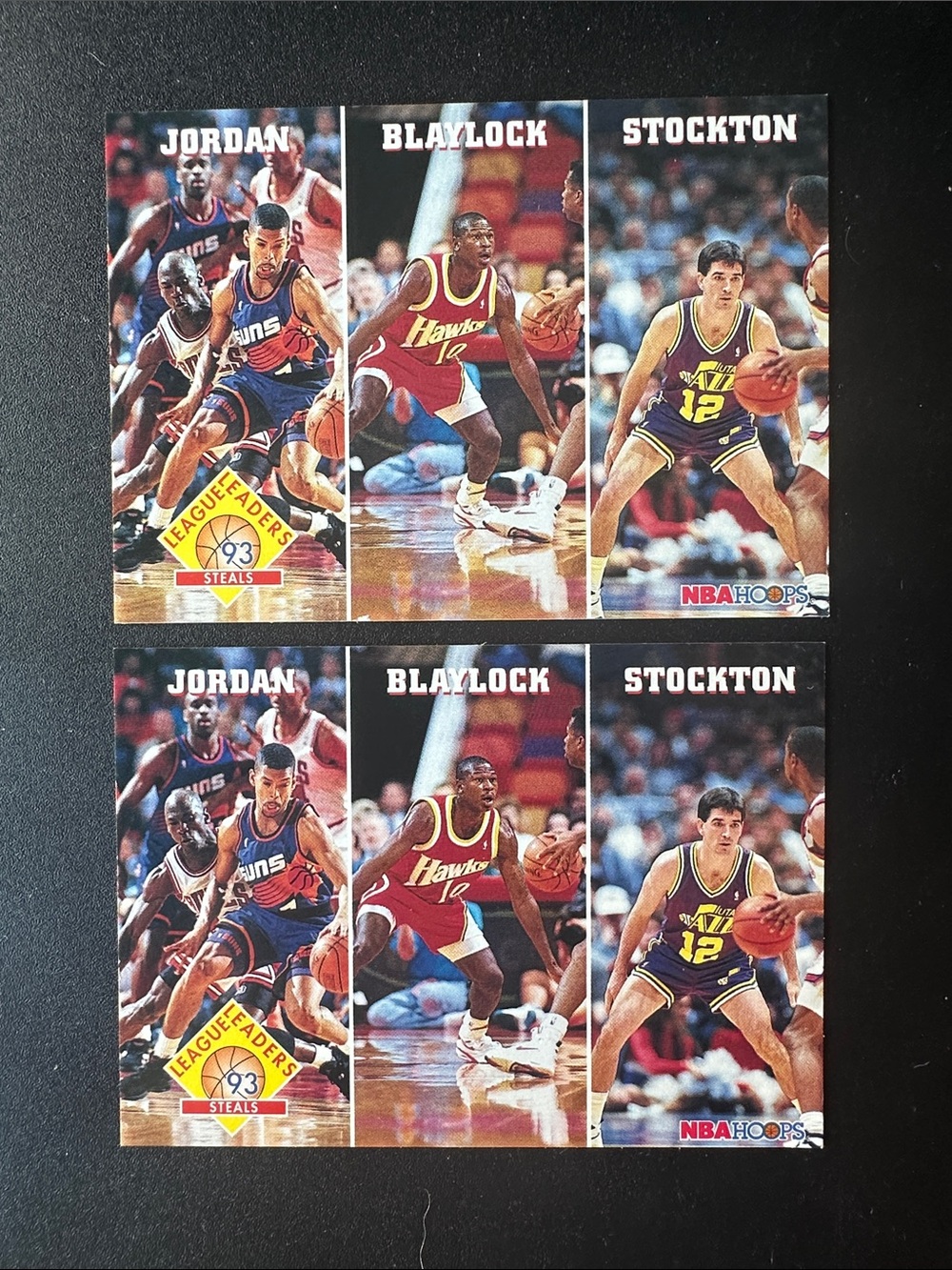 Lot of 2 SkyBox 93-94 NBA Hoops League Leaders Steals #289 Michael Jordan Cards!